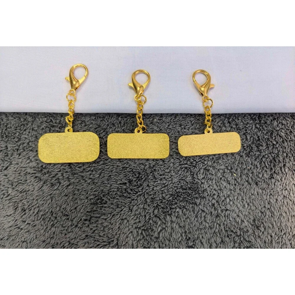 Emotional Support Keychain | DELULU CRASHOUT OVERSTIMULATED | Gold Bag Charm